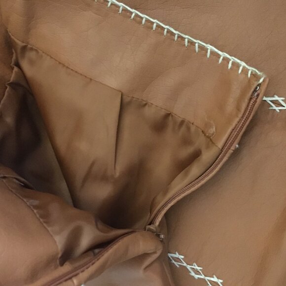 GAP Genuine Leather Stitched Coastal Cowgirl Skirt - Picture 10 of 15